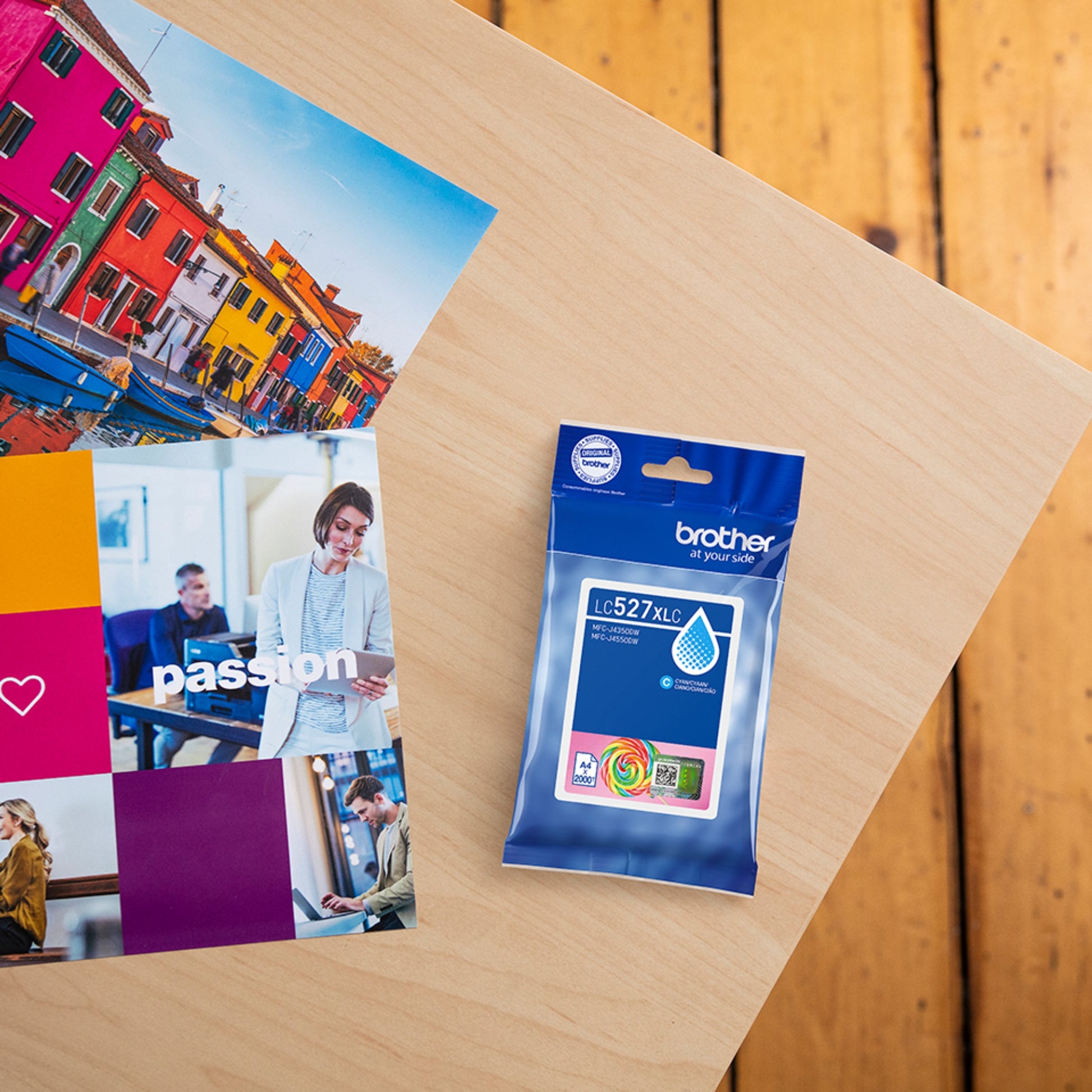 ראש דיו כחול מקורי 2,000 דף Brother LC-527XLC