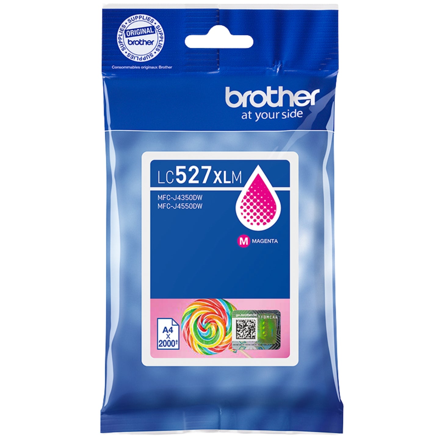 ראש דיו מג'נטה מקורי 2,000 דף Brother LC-527XLM