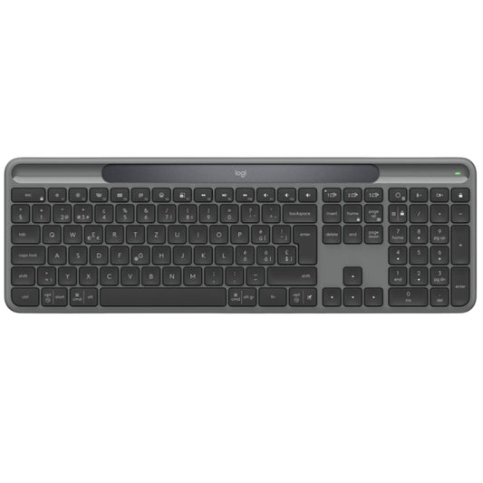 מקלדת אלחוטית סולרית Logitech Slim Solar Graphite 2.4GHZ/BT