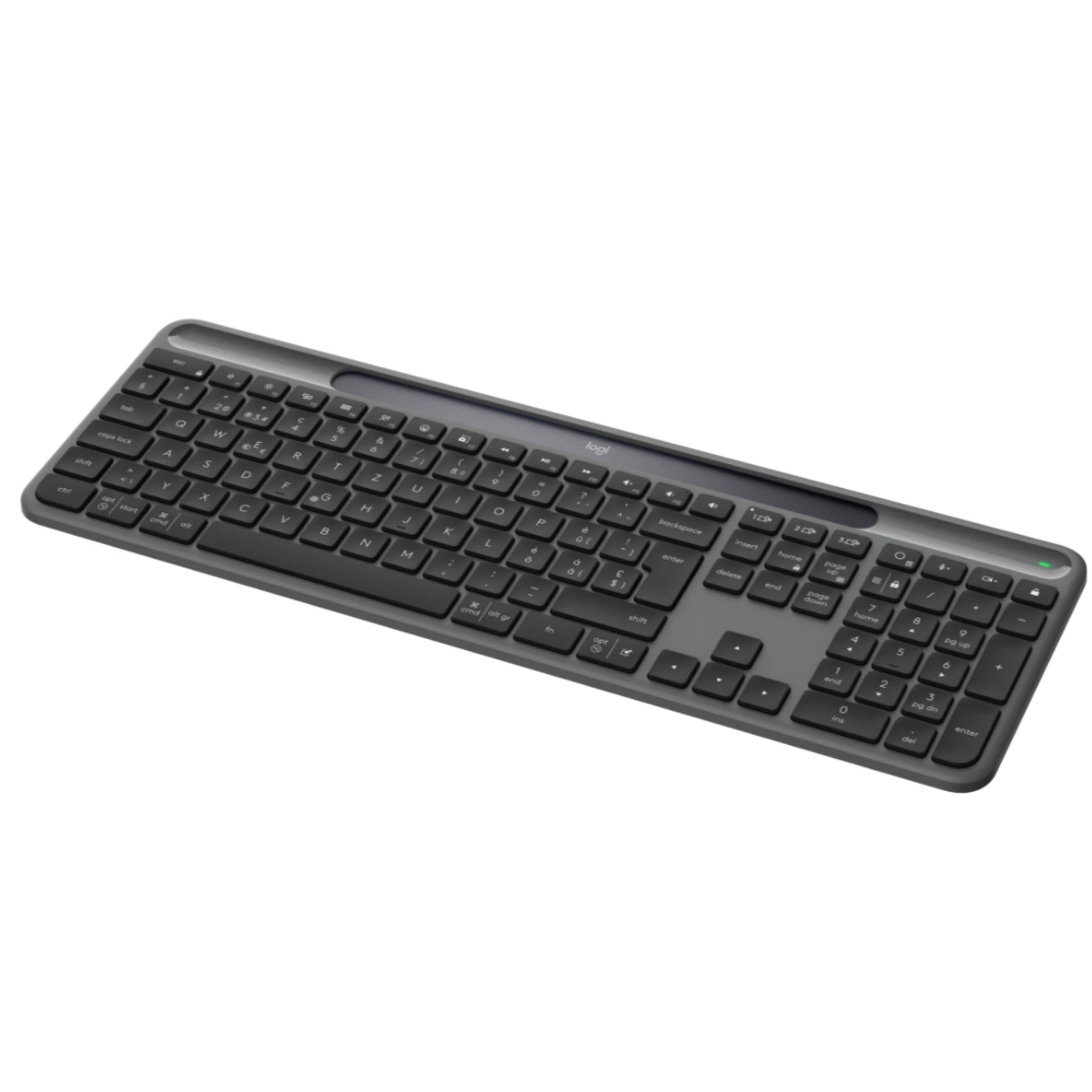 מקלדת אלחוטית סולרית Logitech Slim Solar Graphite 2.4GHZ/BT