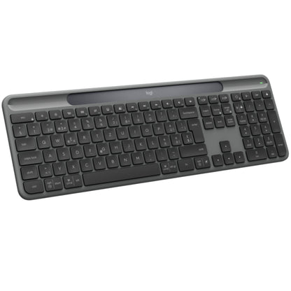 מקלדת אלחוטית סולרית Logitech Slim Solar Graphite 2.4GHZ/BT