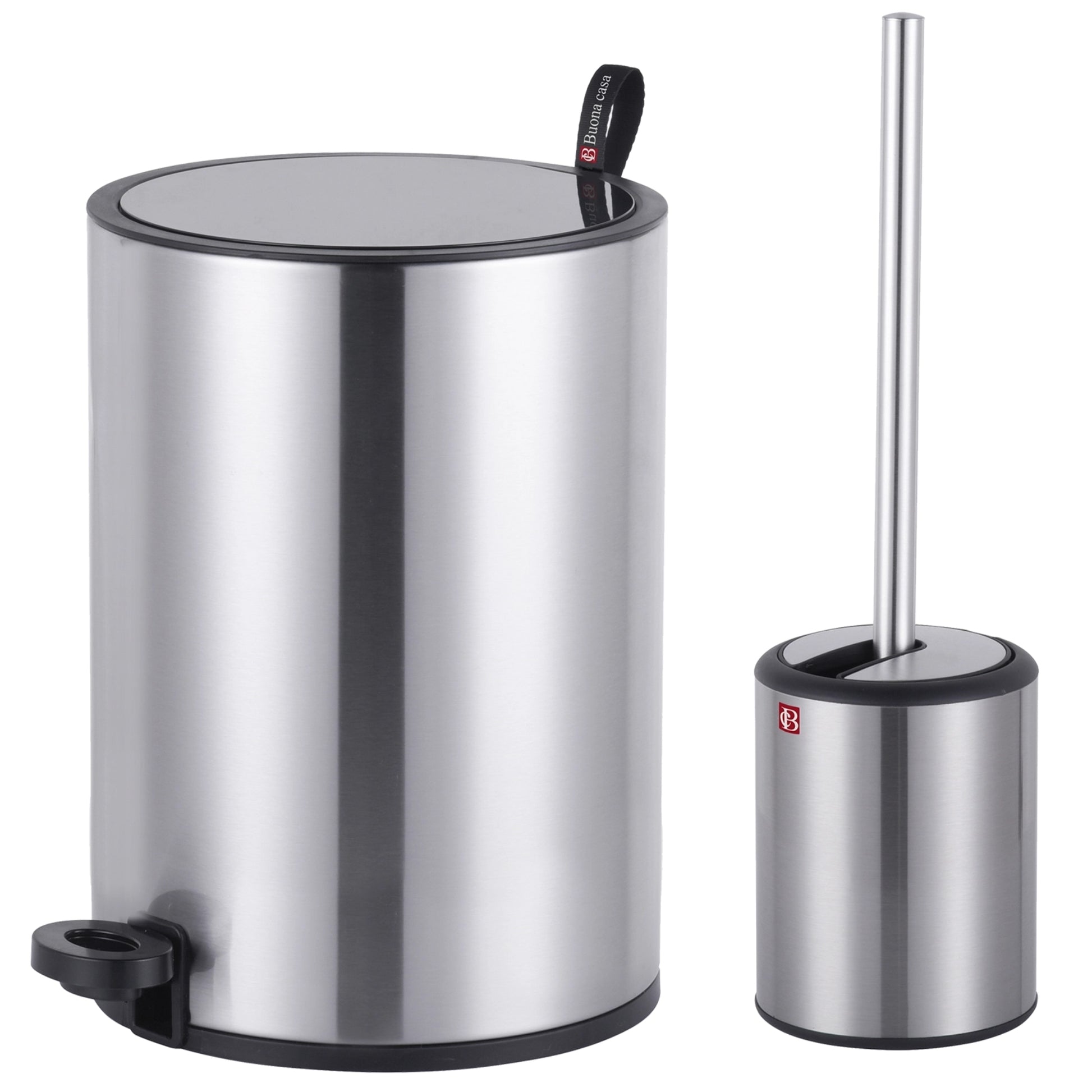 סט שירותים פח ומברשת Buona Casa Naples 5L