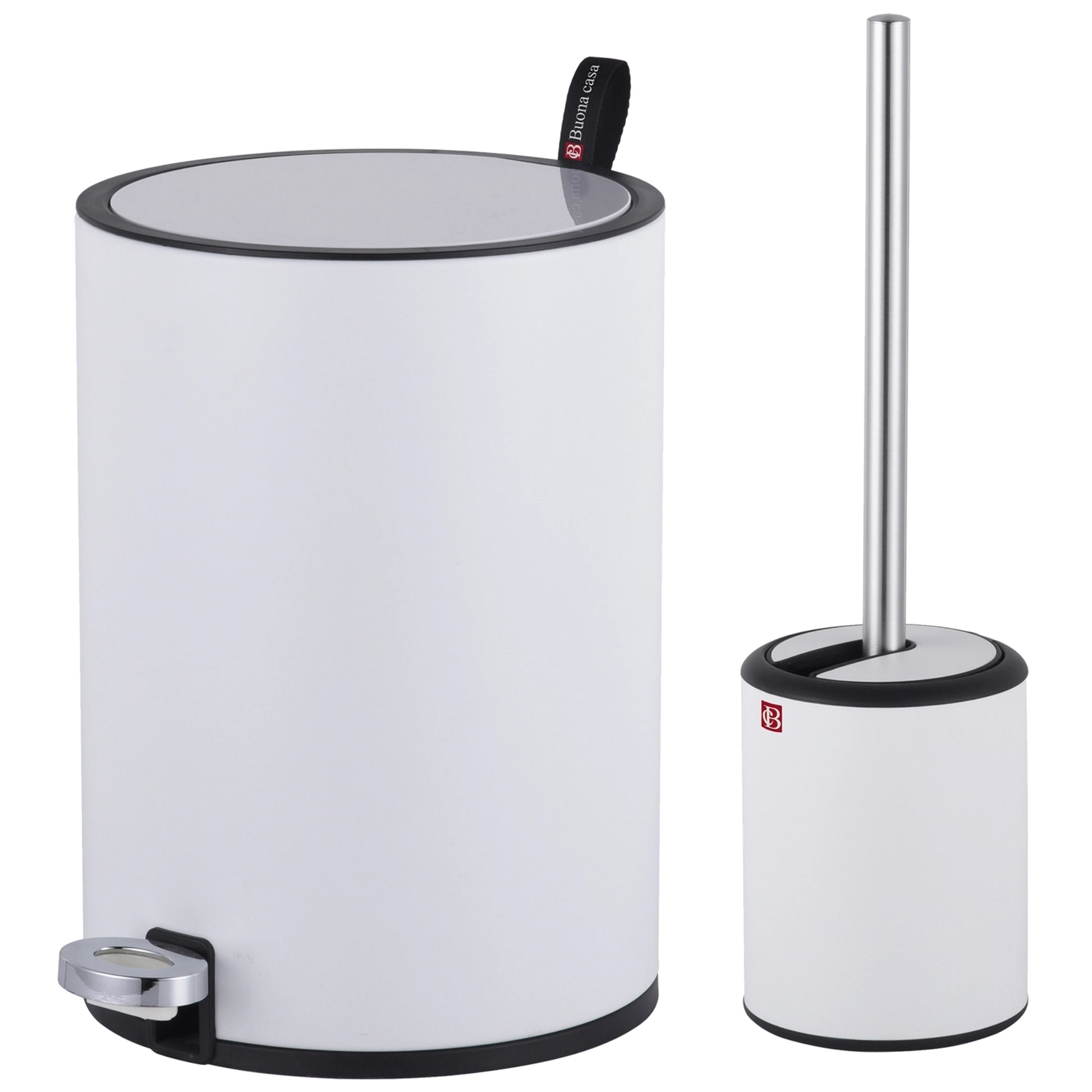 סט שירותים פח ומברשת Buona Casa Naples 5L