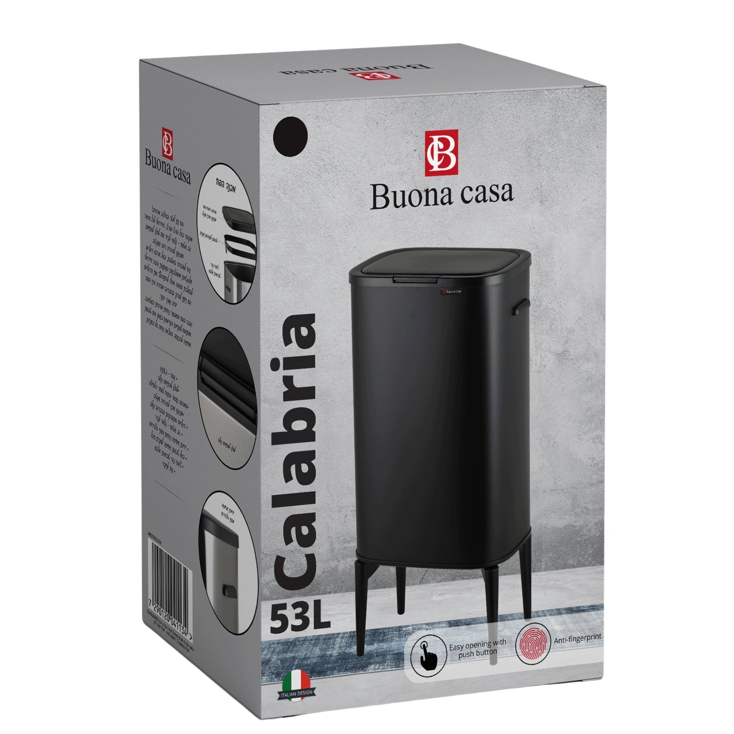 פח לחיצה עם רגליים Buona Casa Calabria 53L