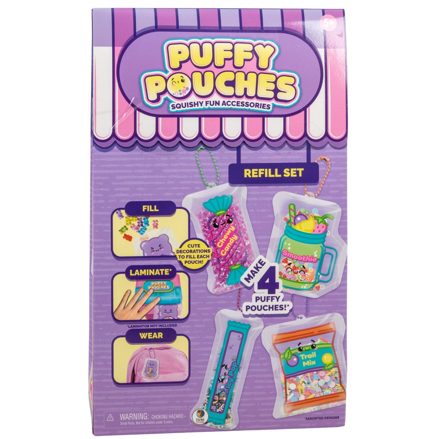 מארז מילוי לסט היצירה Puffy Pouches, המאפשר לילדים להמשיך וליצור נרתיקים תפוחים, צבעוניים ומעוצבים ללא הגבלה.