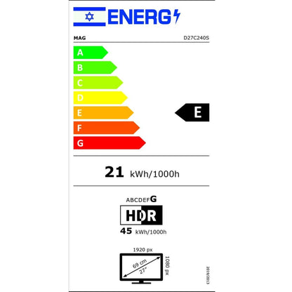 מסך גיימינג קעור Mag 27" D27C240S 240Hz