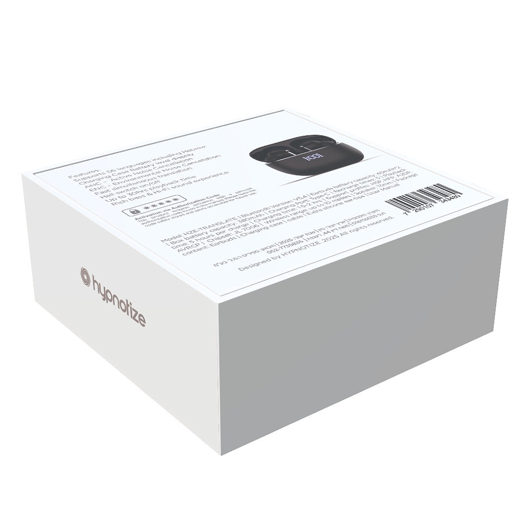 אוזניות תרגום בזמן אמת אלחוטיות Hypnotize ANC+ENC