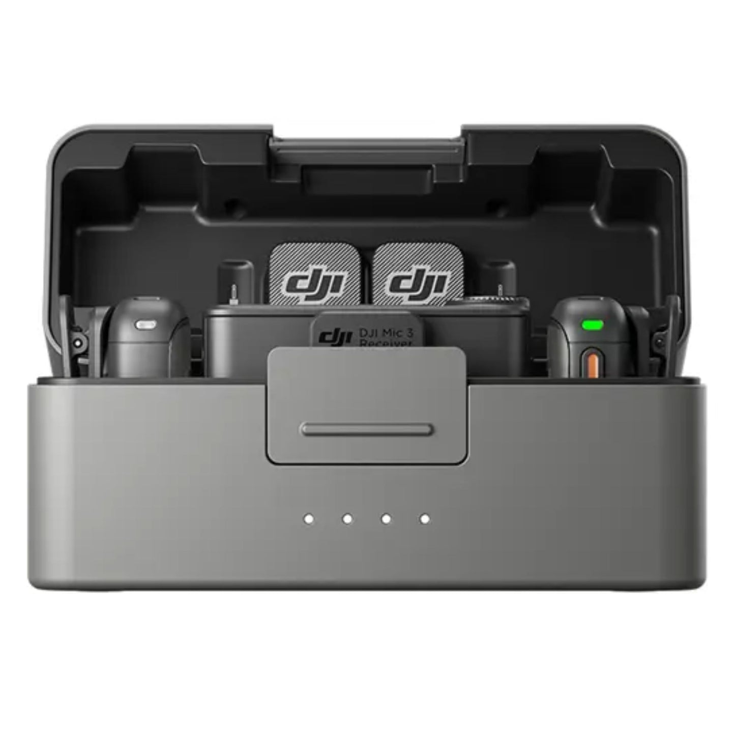 מערכת מיקרופון אלחוטי זוגי DJI Mic 3 להקלטת סאונד מקצועית ליוצרי תוכן, המאפשרת איכות שמע נקייה ובידוד רעשים ליצירת סרטונים וראיונות ברמה הגבוהה ביותר