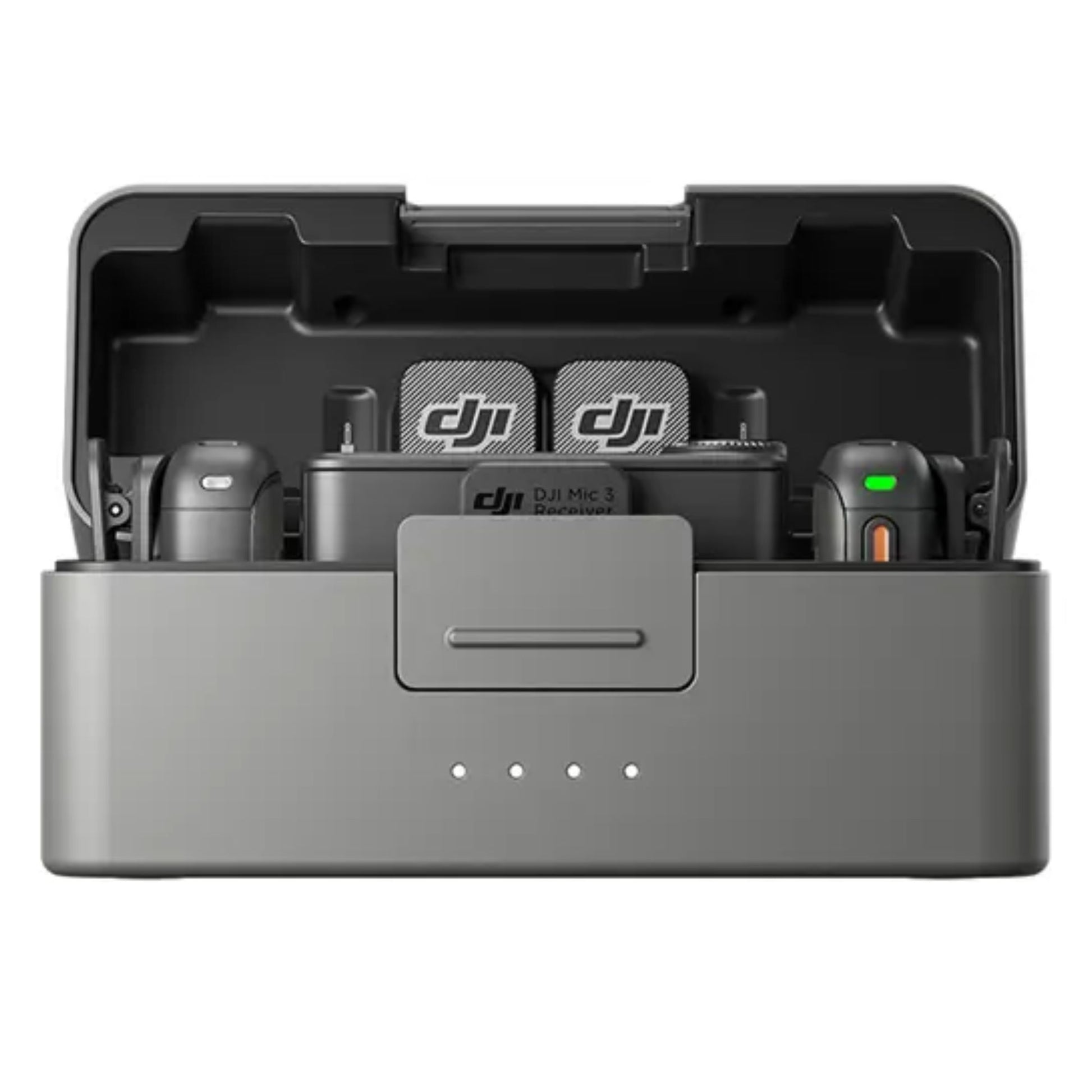 מערכת מיקרופון אלחוטי זוגי DJI Mic 3 להקלטת סאונד מקצועית ליוצרי תוכן, המאפשרת איכות שמע נקייה ובידוד רעשים ליצירת סרטונים וראיונות ברמה הגבוהה ביותר