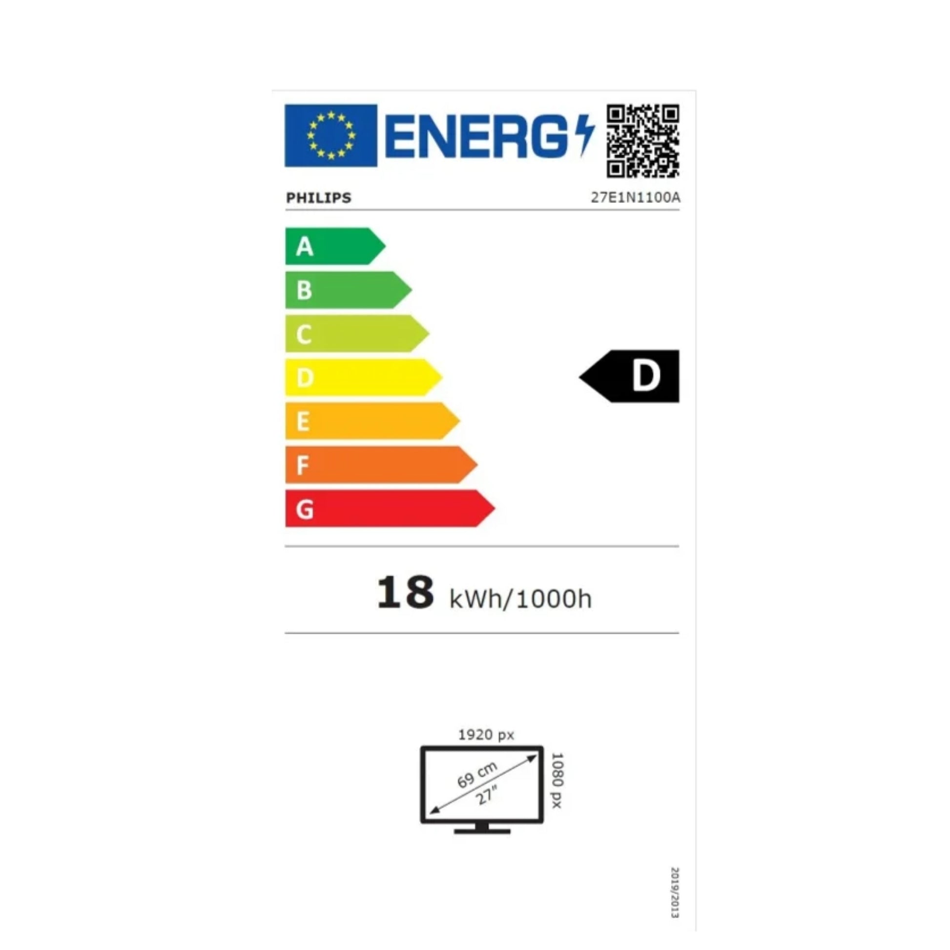מסך מחשב עם רמקולים “27 Philips 27E1N1100A