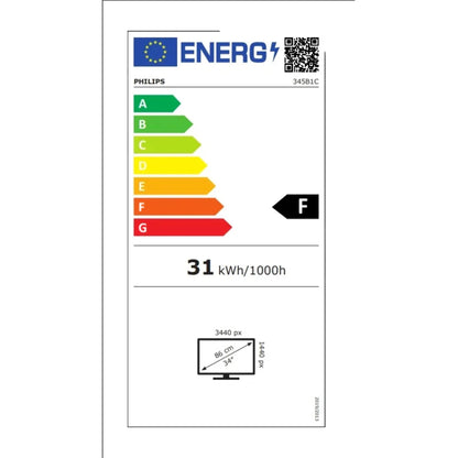 מסך מחשב קעור אולטרה רחב 34" Philips 345B1C