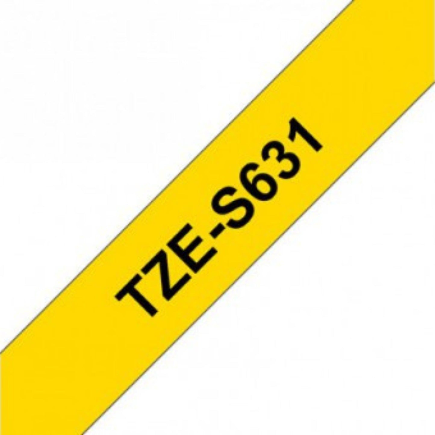 סרט תוויות שחור על רקע צהוב 12 מ"מ Brother TZES631