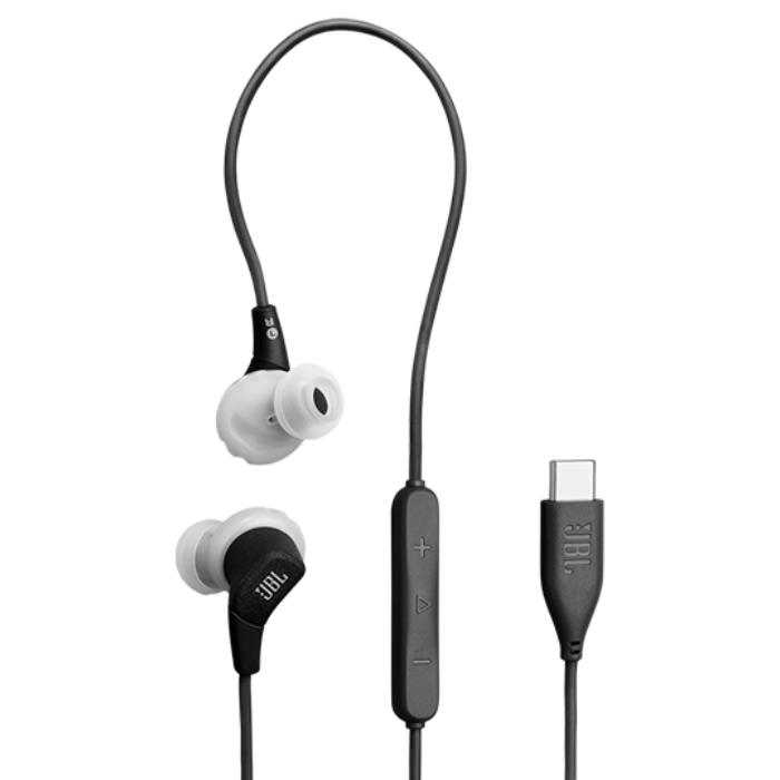אוזניות ריצה חוטיות JBL Endurance Run 3 Wired USB-C שחור אפור