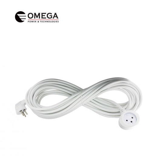 כבל חשמל מאריך Omega באורך 3 מטר הוא פתרון איכותי ובטיחותי להארכת טווח ההזנה של מכשירי חשמל בסביבה ביתית או משרדית, המותאם לעומסי עבודה סטנדרטיים.