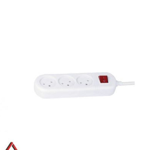 רב-שקע Omega איכותי הכולל 3 נקודות חשמל ומפסק מואר, באורך כבל של 1 מטר וחתך מוליך 0.75 מ"מ, המעניק פתרון בטיחותי וקומפקטי לריכוז והפעלת מכשירי חשמל בסביבה הביתית והמשרדית