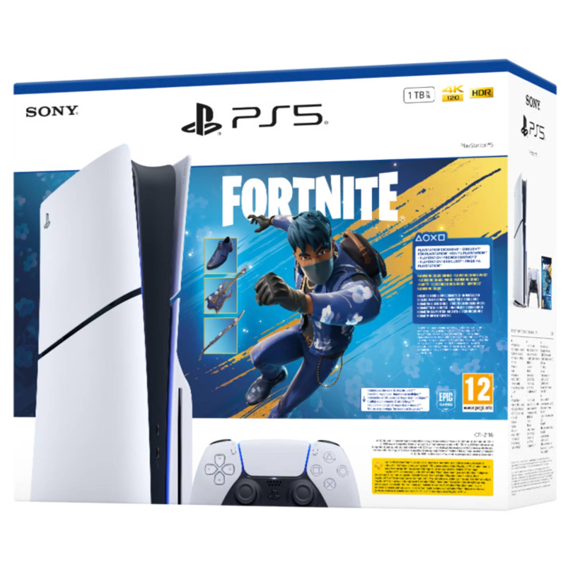קונסולה PS5 Blu Ray Edition 1TB כולל שובר למשחק  Fortnite Flowering Chaos