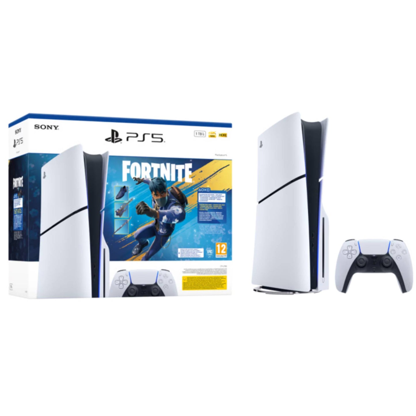 קונסולה PS5 Blu Ray Edition 1TB כולל שובר למשחק  Fortnite Flowering Chaos
