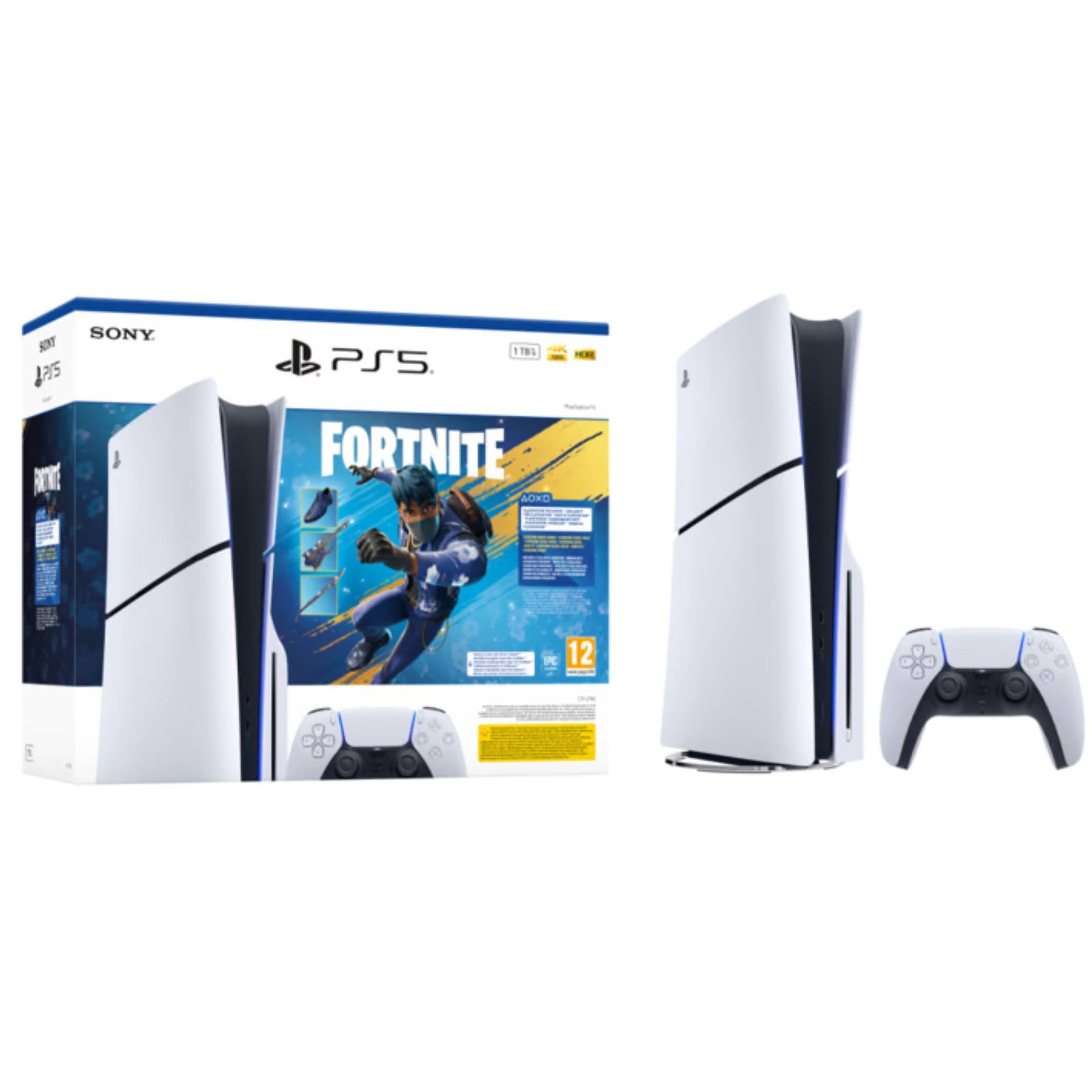 קונסולה PS5 Blu Ray Edition 1TB כולל שובר למשחק  Fortnite Flowering Chaos