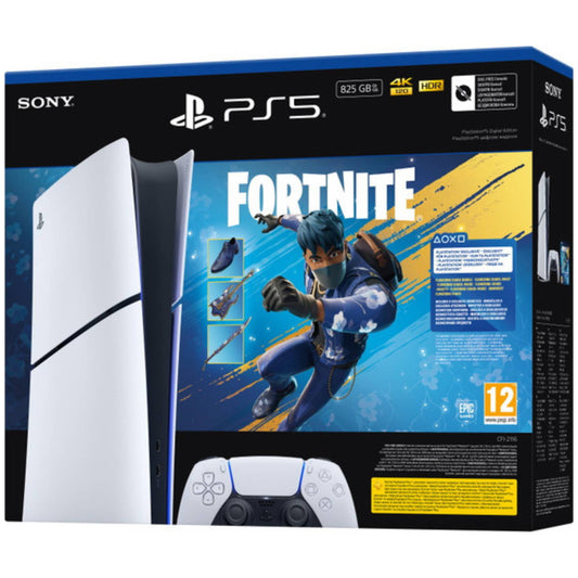 קונסולה PS5 Digital Edition 825GB כולל שובר למשחק  Fortnite Flowering Chaos