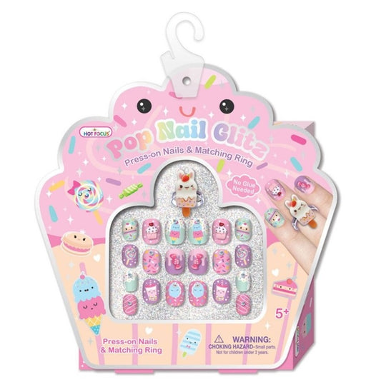 ערכת יצירה ציפורנים Hot Focus Pop Nail Glitz Sweets Manicure