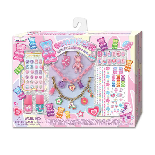 ערכת יצירה ציפורניים Hot Focus Gummy Chic Gummy Bear Fashion Manicure