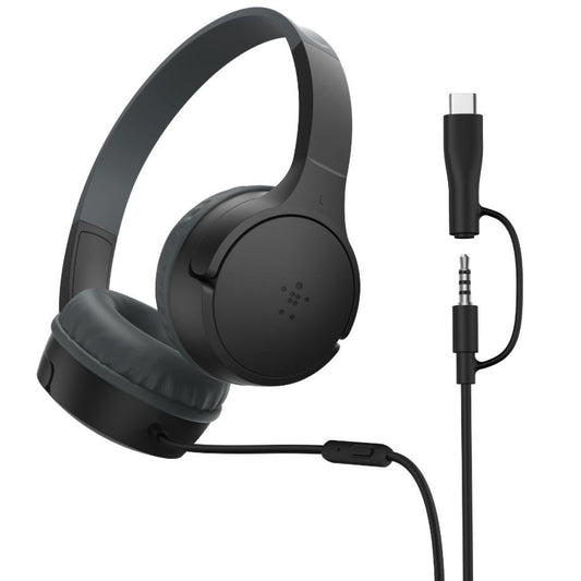 אוזניות קשת חוטיות לילדים Soundform Mini C+aux  Belkin