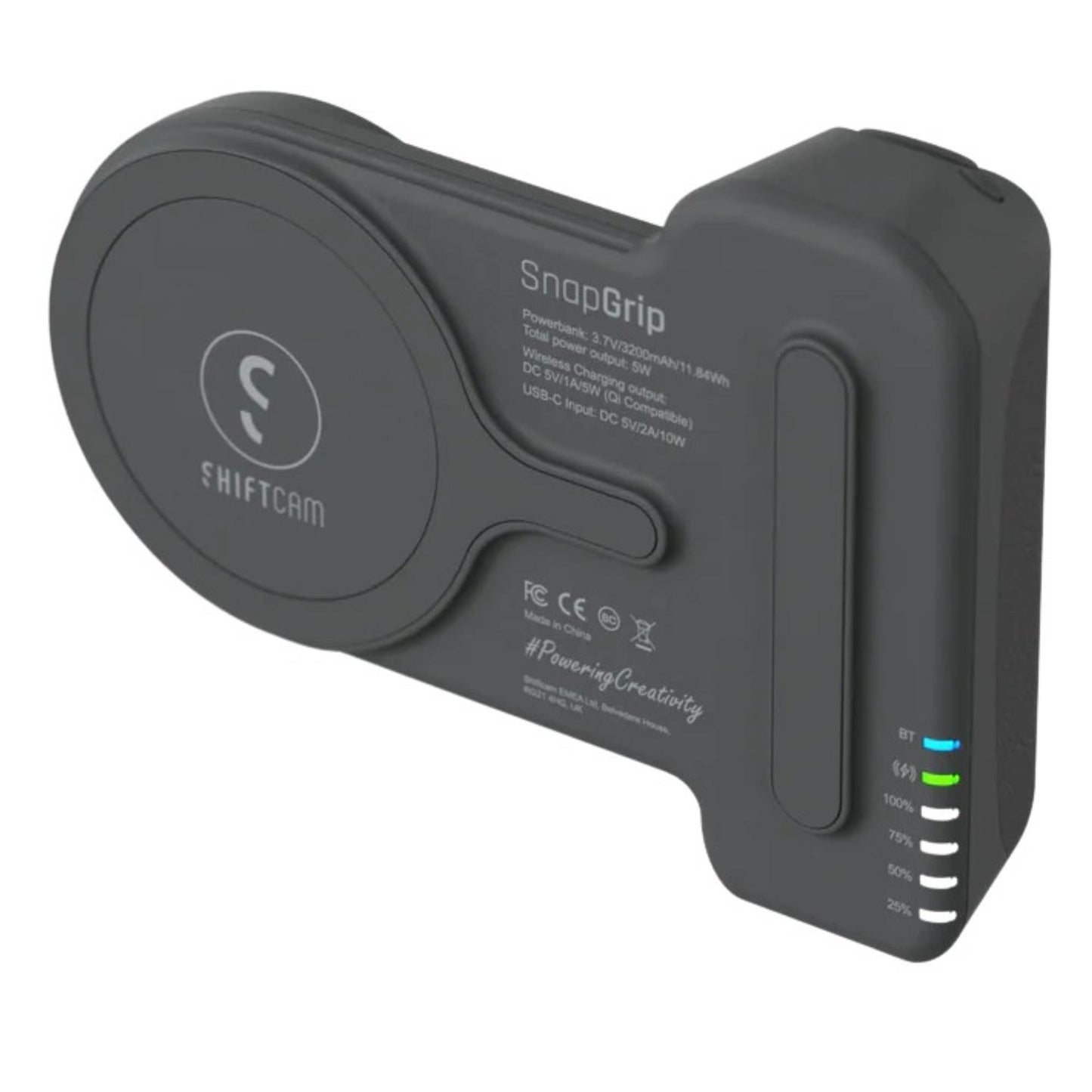 סוללה מגנטית ניידת עם אחיזה Shiftcam Snap Grip