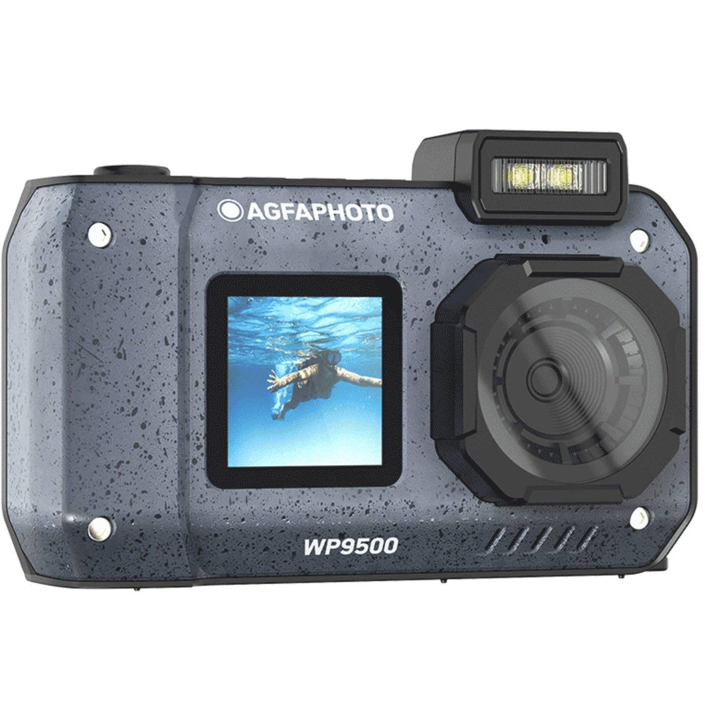 מצלמה דיגיטלית קומפקטית AgfaPhoto Realishot WP9500 עמידה במים לצילום בטיולים וצלילות, המאפשרת תיעוד איכותי בתנאי שטח מאתגרים ומתחת למים ללא חשש מנזק