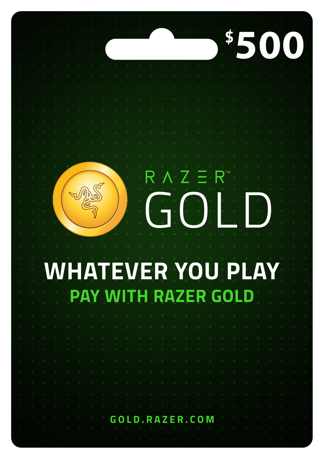 קוד דיגיטלי Razer Gold Top Up 500 USD INT