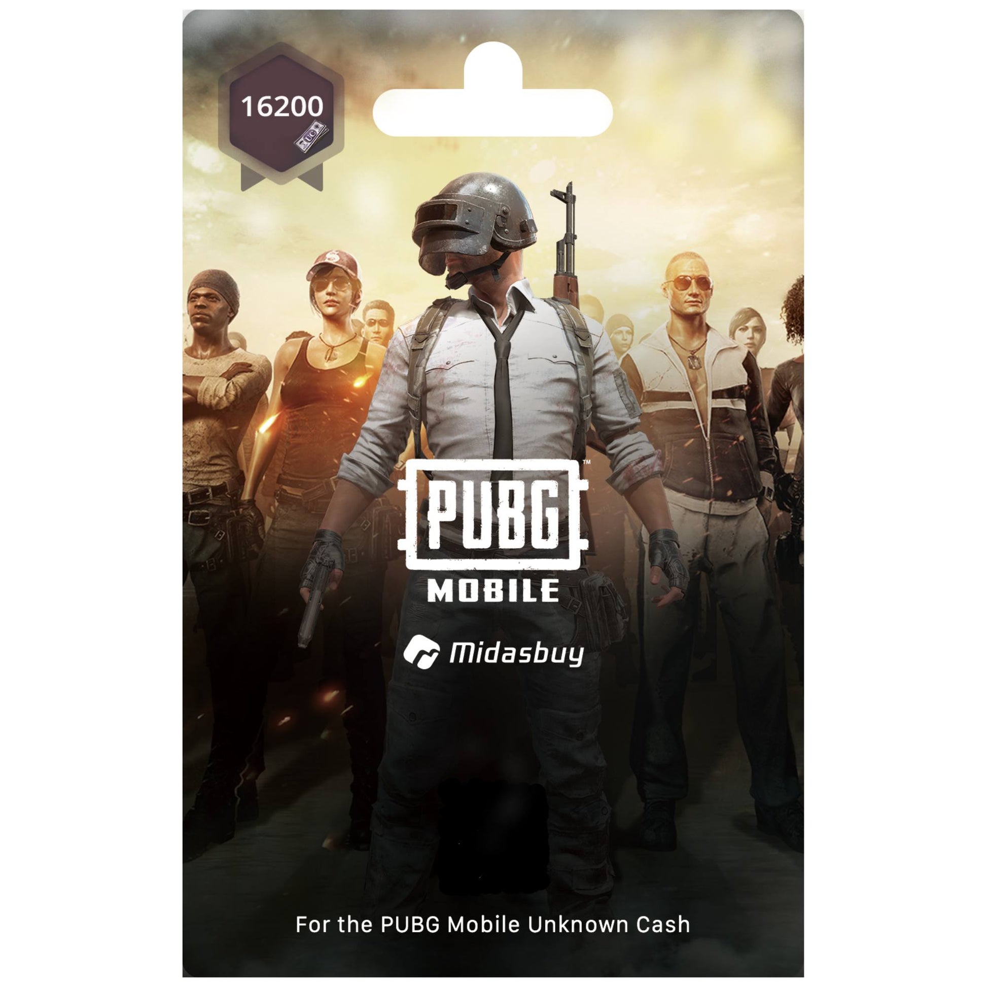 קוד דיגיטלי PUBG לטעינת 16200 UC לרכישות בתוך המשחק.