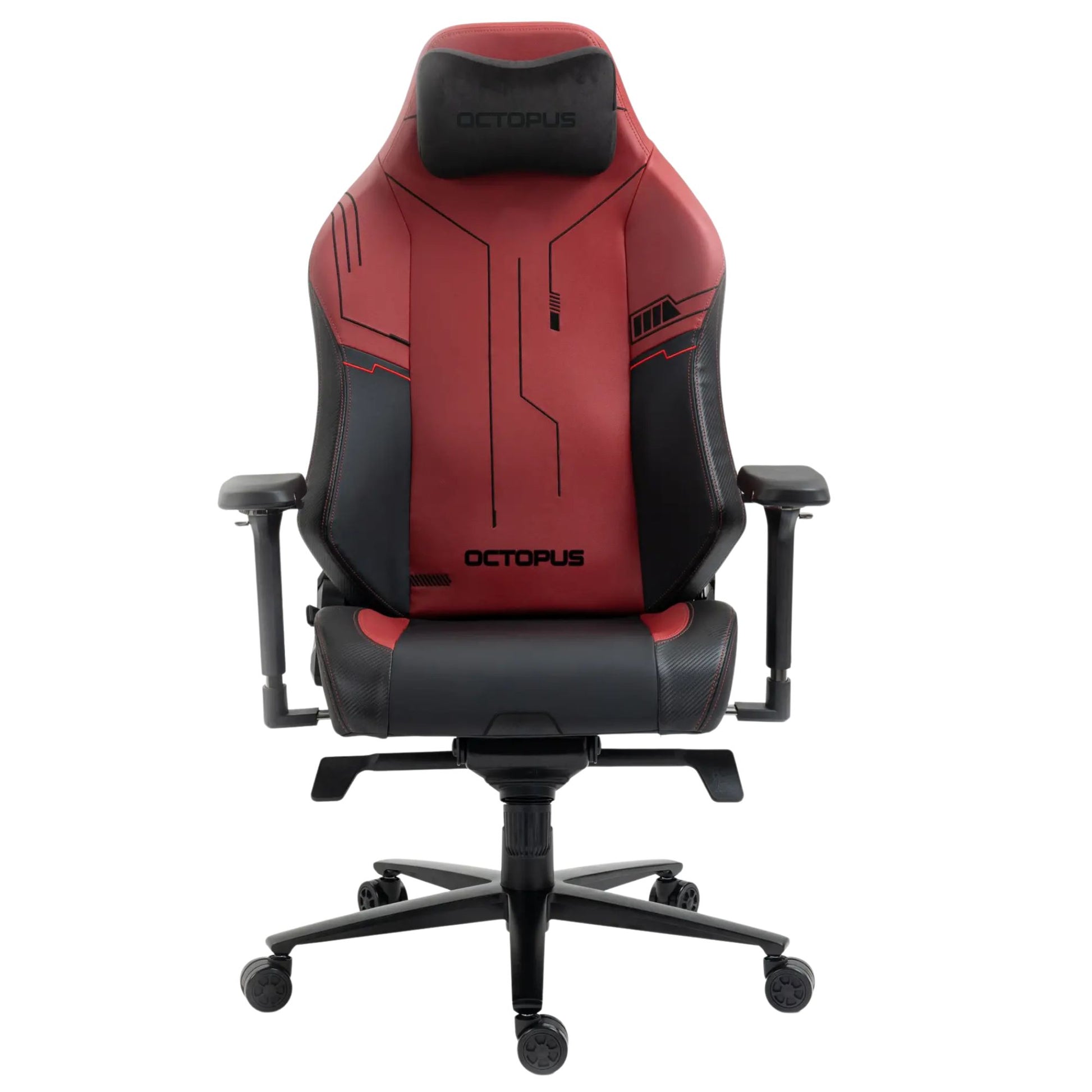 כיסא גיימינג מקצועי דמוי עור Octopus OCT-511, המעניק חוויית ישיבה יוקרתית ותמיכה ארגונומית מקיפה