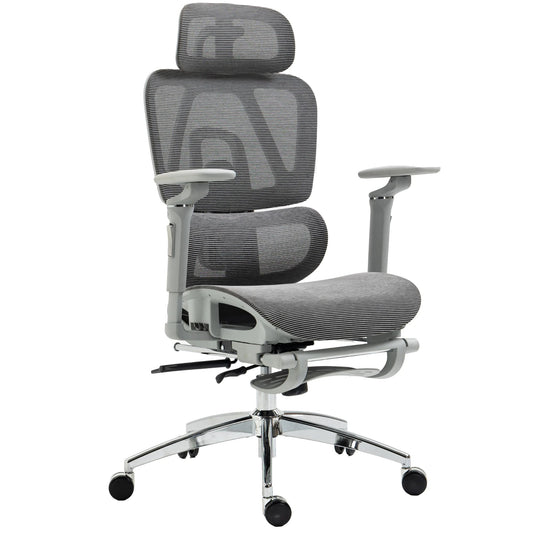 כיסא גיימינג רשת Octopus OCT-823 עם ריקליינר לרגליים, המציע אוורור מקסימלי ונוחות ארגונומית לישיבה ממושכת.