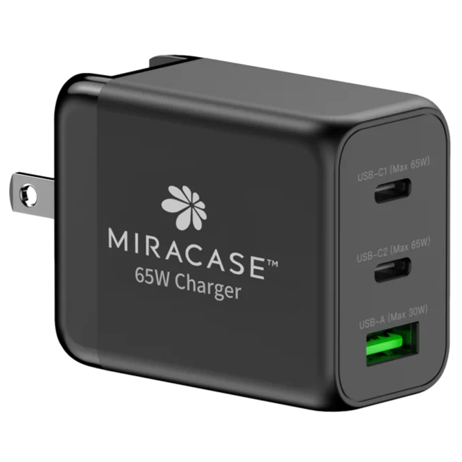 "מטען הקיר האוניברסלי 65W של Miracase הוא הפתרון המושלם לנוסעים מתמידים ואנשי עסקים, המשלב עוצמת טעינה של מחשב נייד עם התאמה גלובלית לכל שקע בעולם