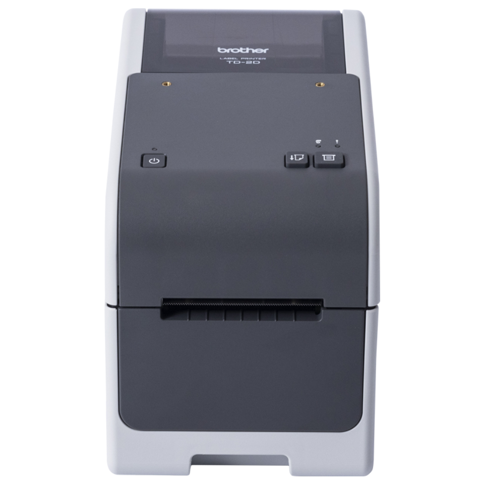 מדפסת תוויות שולחנית Brother TD-2310D (רוחב 2 אינץ') ברזולוציית 203dpi, המציעה פתרון אמין וקומפקטי להדפסה תרמית מהירה