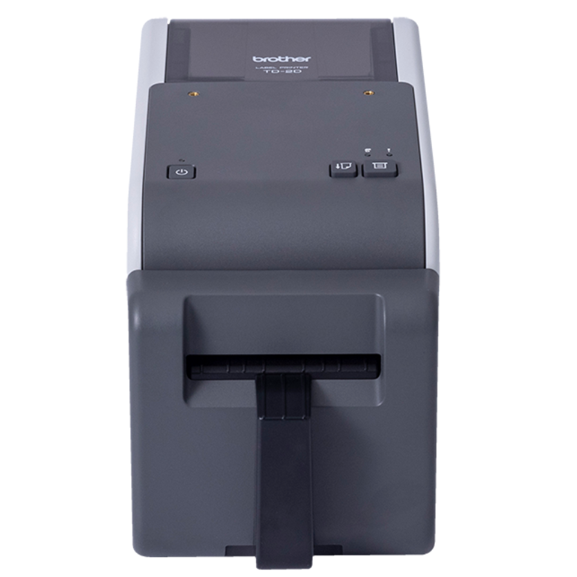 מדפסת מדבקות שולחנית Brother TD-2320DFC (רוחב 2 אינץ') בטכנולוגיית Linerless, המציעה פתרון הדפסה חכם, אקולוגי וחסכוני ללא נייר גב, המותאם לסביבות עבודה דינמיות