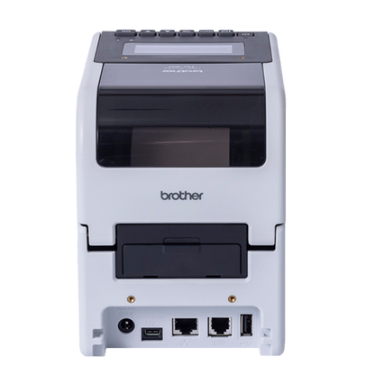 מדפסת מדבקות שולחנית Brother TD-2350DFC (רוחב 2 אינץ') בטכנולוגיית Linerless וברזולוציית 300dpi, המשלבת הדפסה חדה וחסכונית ללא נייר גב עבור יישומים לוגיסטיים וקמעונאיים מתקדמים.