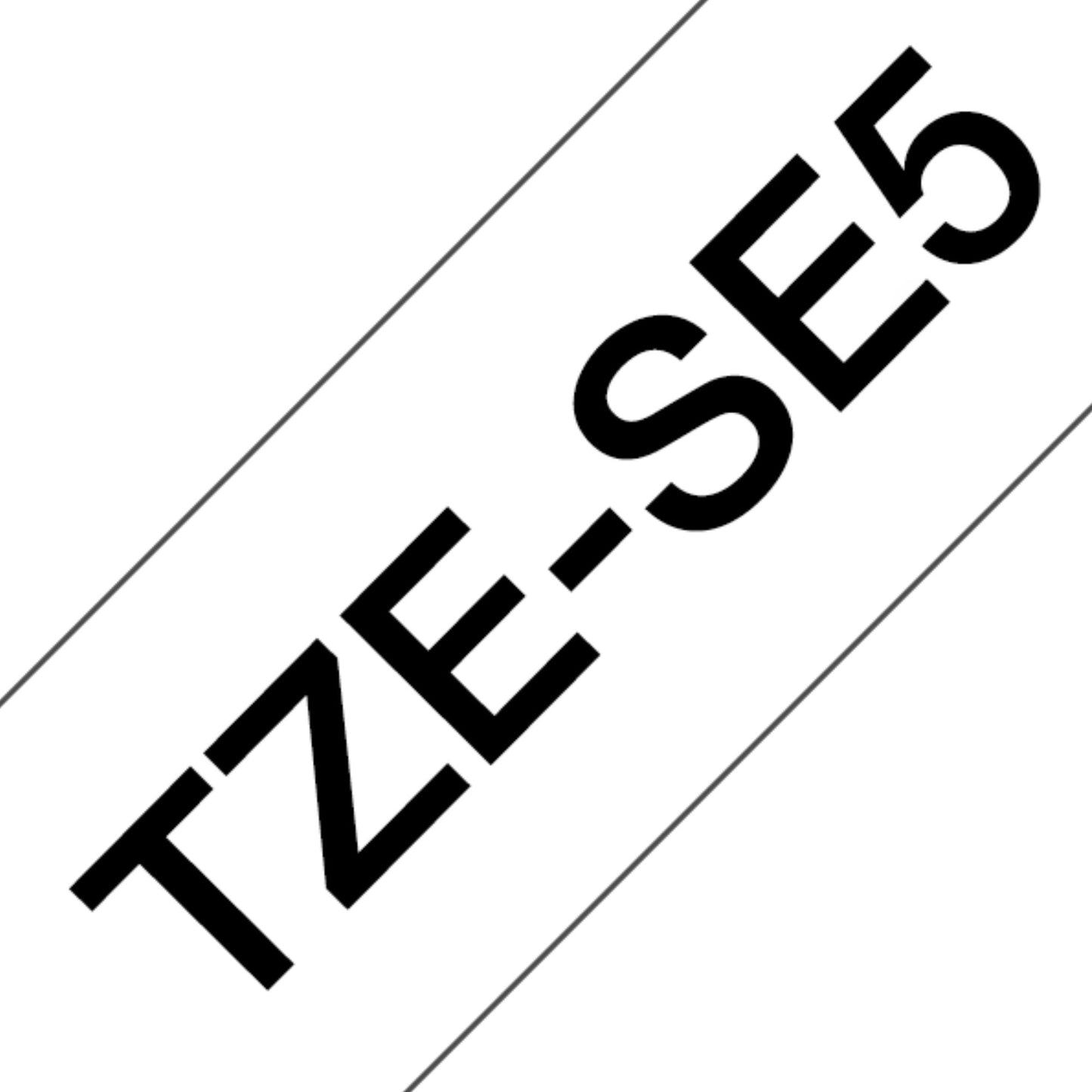 סרט תוויות שחור על רקע לבן 24 מ"מ Brother TZESE5