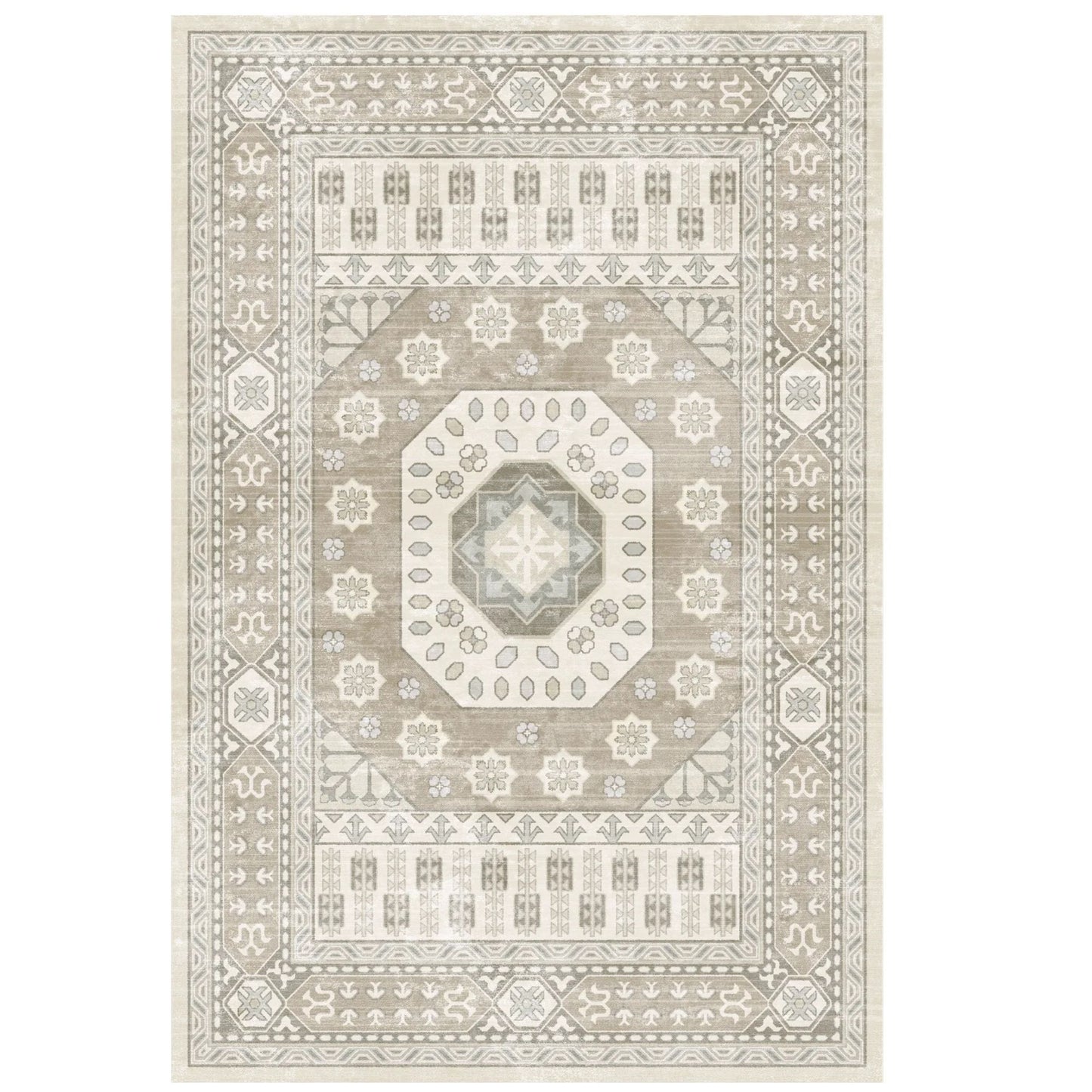 שטיח Stone Mosaic של Buona Casa בגודל 230*160 ס"מ, המעניק שילוב מושלם של עיצוב בהשראת הטבע ונוכחות מרשימה בחללי מגורים ממוצעים.