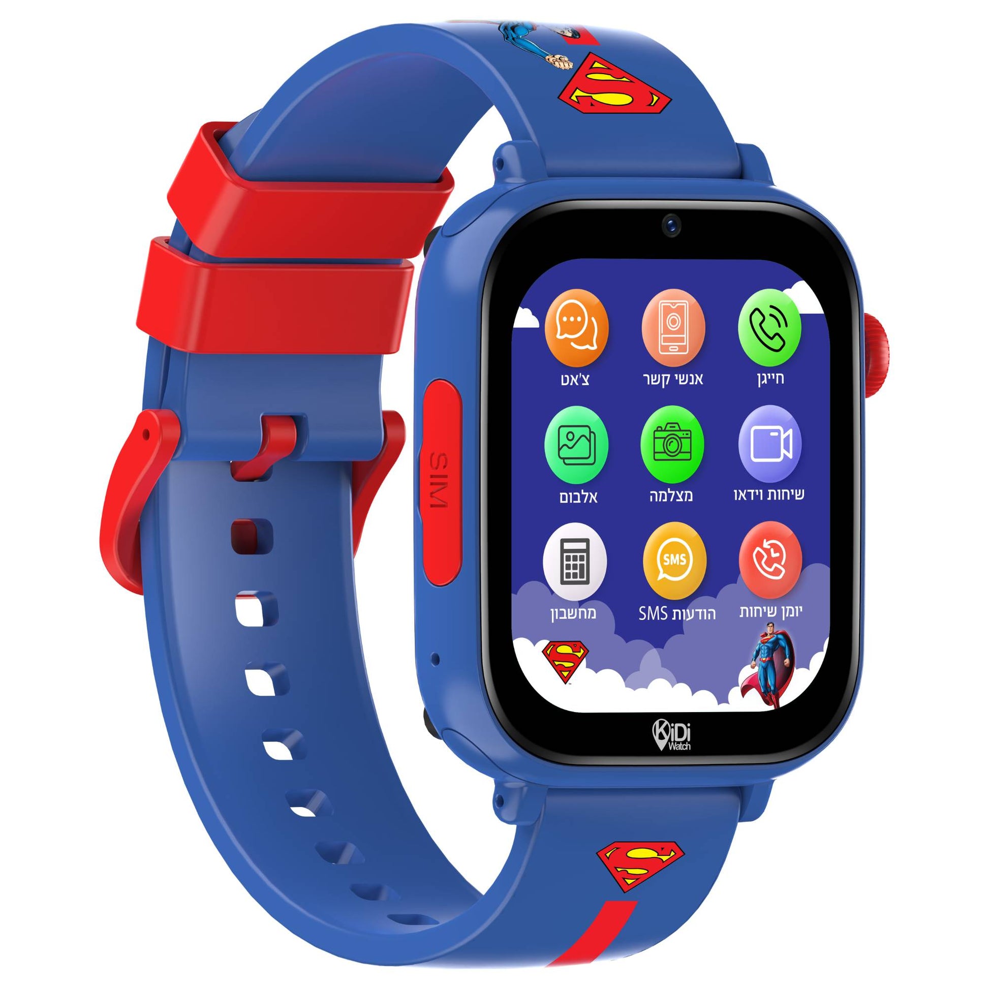 שעון חכם לילדים KidiWatch Friends Superman (2026) 4G שנה אחריות ע"י היבואן הרשמי
