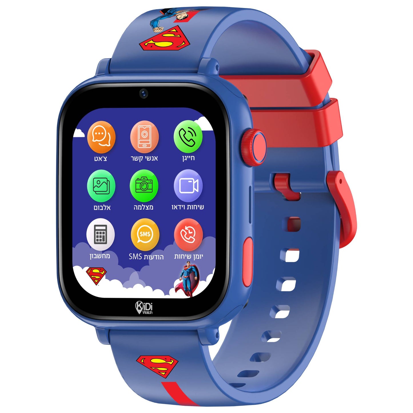 שעון חכם לילדים KidiWatch Friends Superman (2026) 4G שנה אחריות ע"י היבואן הרשמי