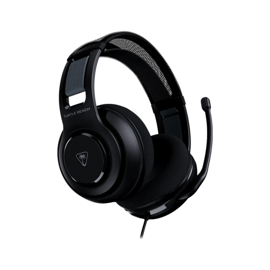 אוזניות גיימינג חוטיות Turtle Beach Atlas 200 לשימוש במגוון פלטפורמות, המספקות שמע איכותי ונוחות מקצועית לשיפור חוויית המשחק והביצועים של הגיימר