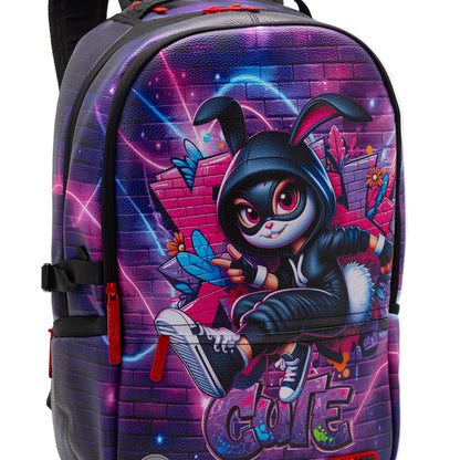 תיק גב Purple Bunny Street Art Pu