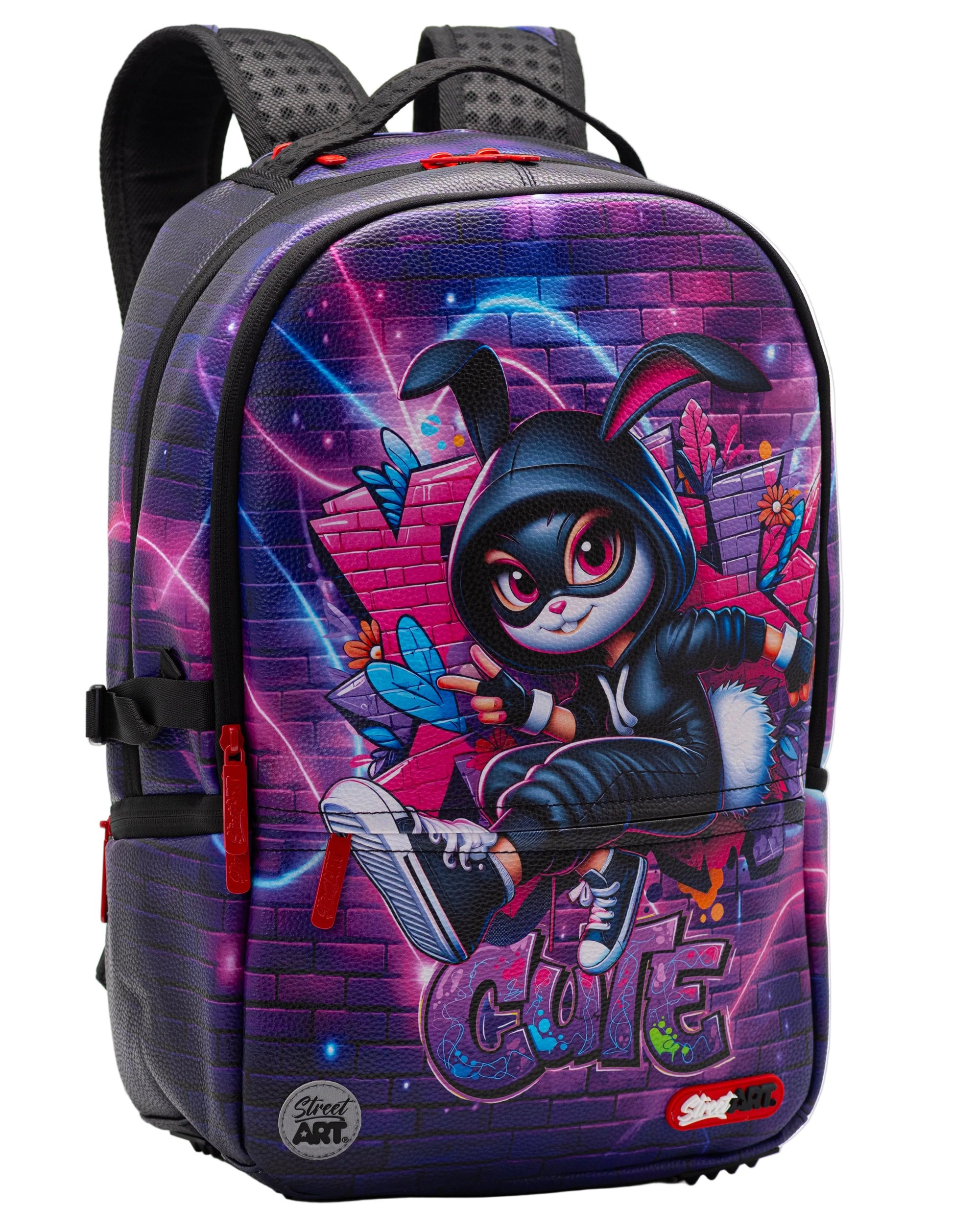 תיק גב Purple Bunny Street Art Pu