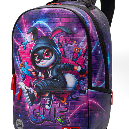 תיק גב Purple Bunny Street Art Pu
