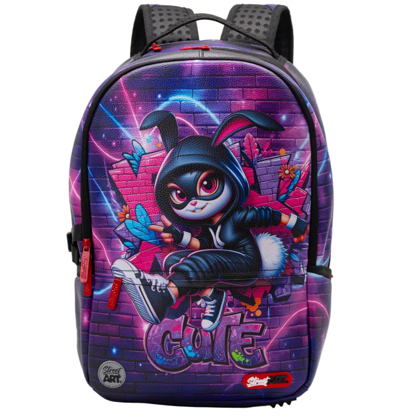 תיק גב Purple Bunny Street Art Pu