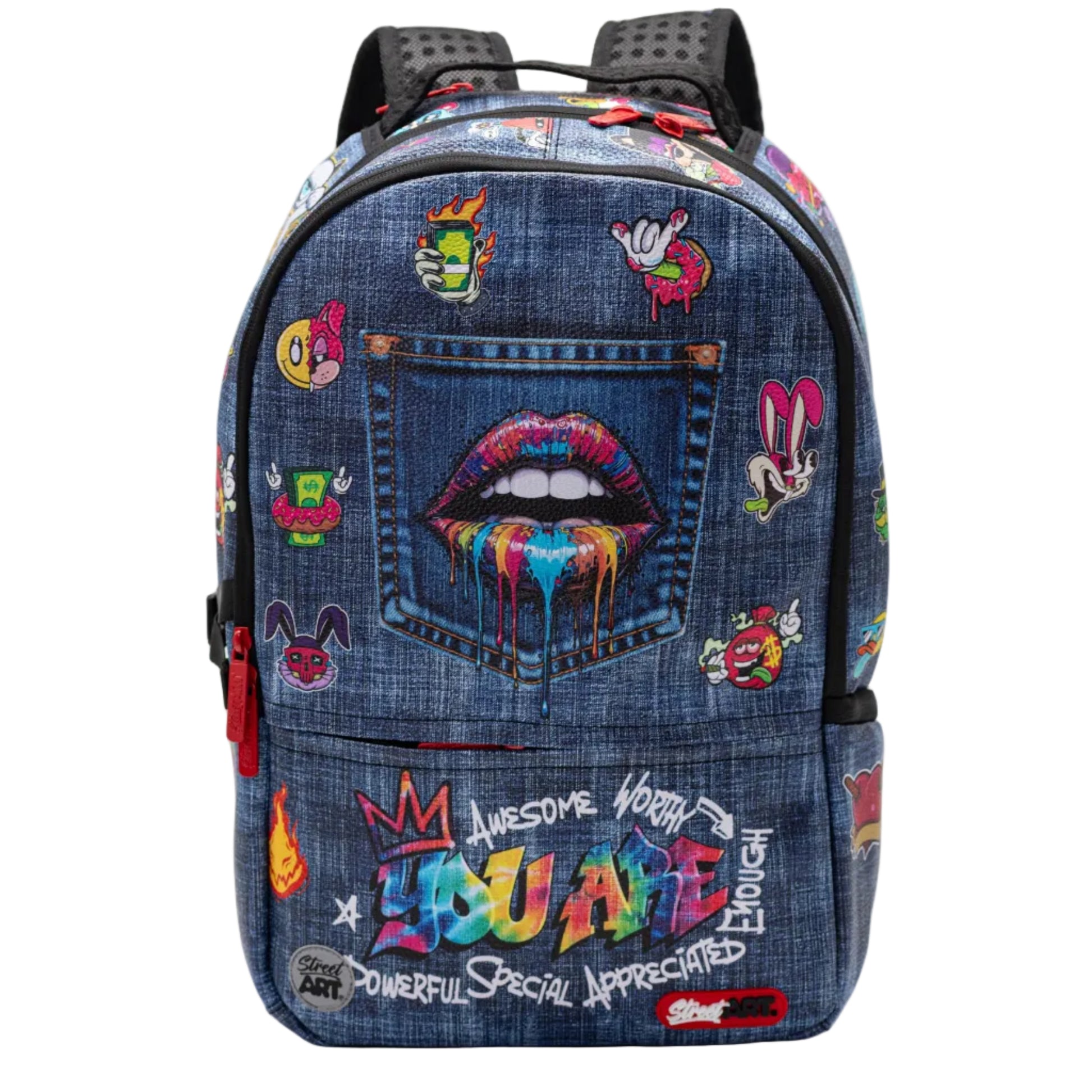 תיק גב Jeans Lips Street Art Pu