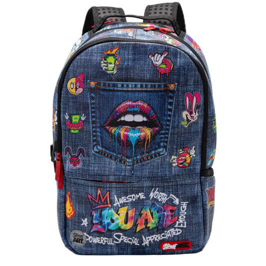 תיק גב Jeans Lips Street Art Pu