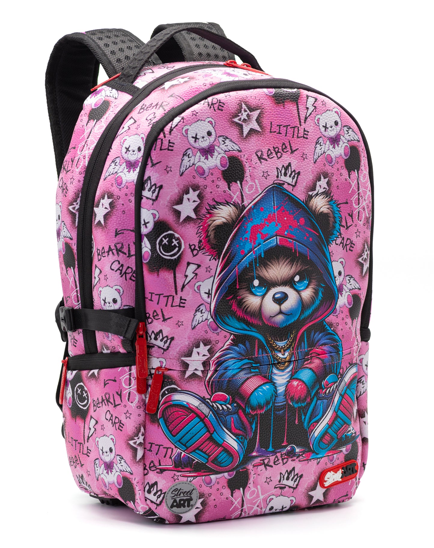 תיק גב Pink Bear Street Art Pu