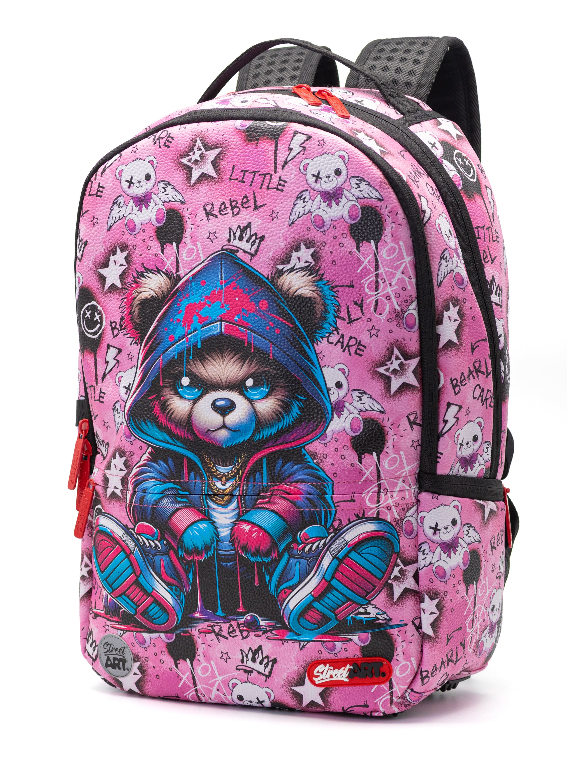 תיק גב Pink Bear Street Art Pu