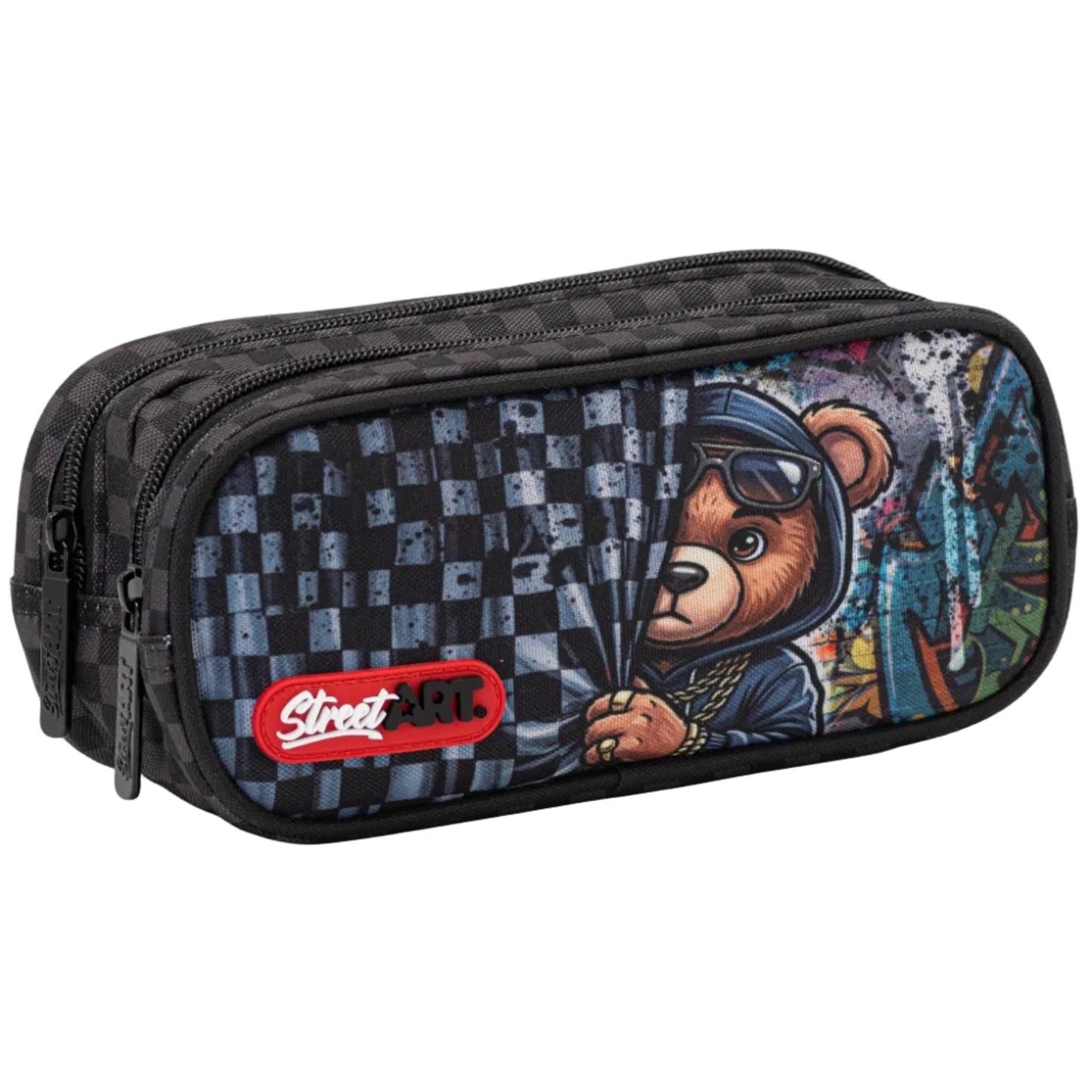 קלמר 2 תאים Curtain Bear Street Art